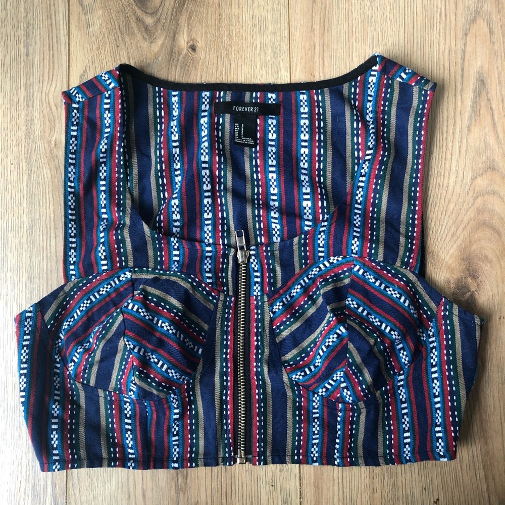Native Print Crop Top